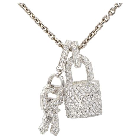 louis vuitton diamond lock necklace|louis vuitton lock necklace vintage.